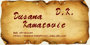 Dušana Kamatović vizit kartica